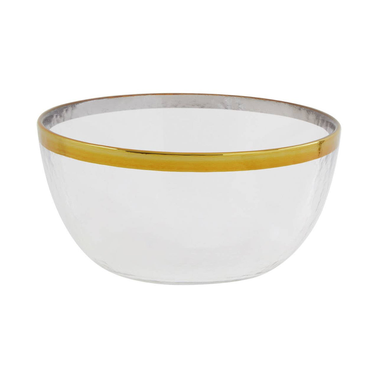 15Cm Glass Bowl With Gold Rim