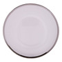 33Cm Plain Charger Plate With Silver Rim