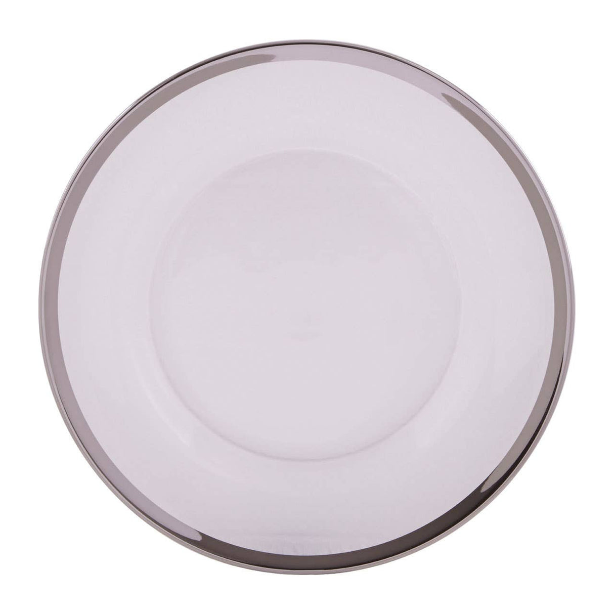 27Cm Plain Dinner Plate With Silver Rim