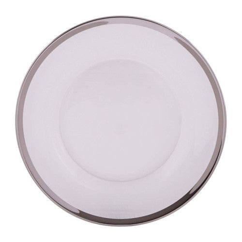 27Cm Plain Dinner Plate With Silver Rim