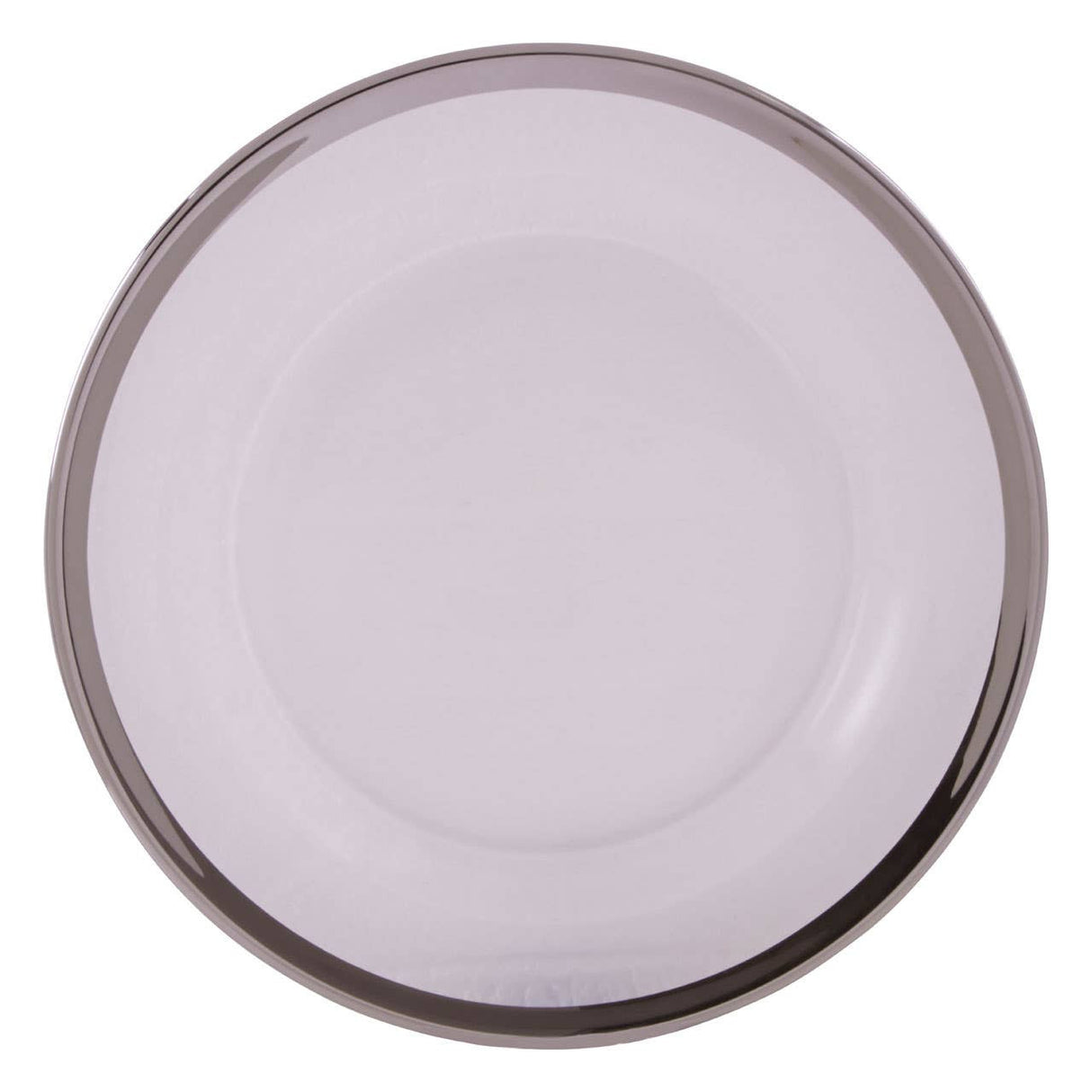 21Cm Plain Side Plate With Silver Rim