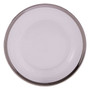 21Cm Plain Side Plate With Silver Rim