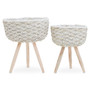 Lentigo Set Of Two White Planters