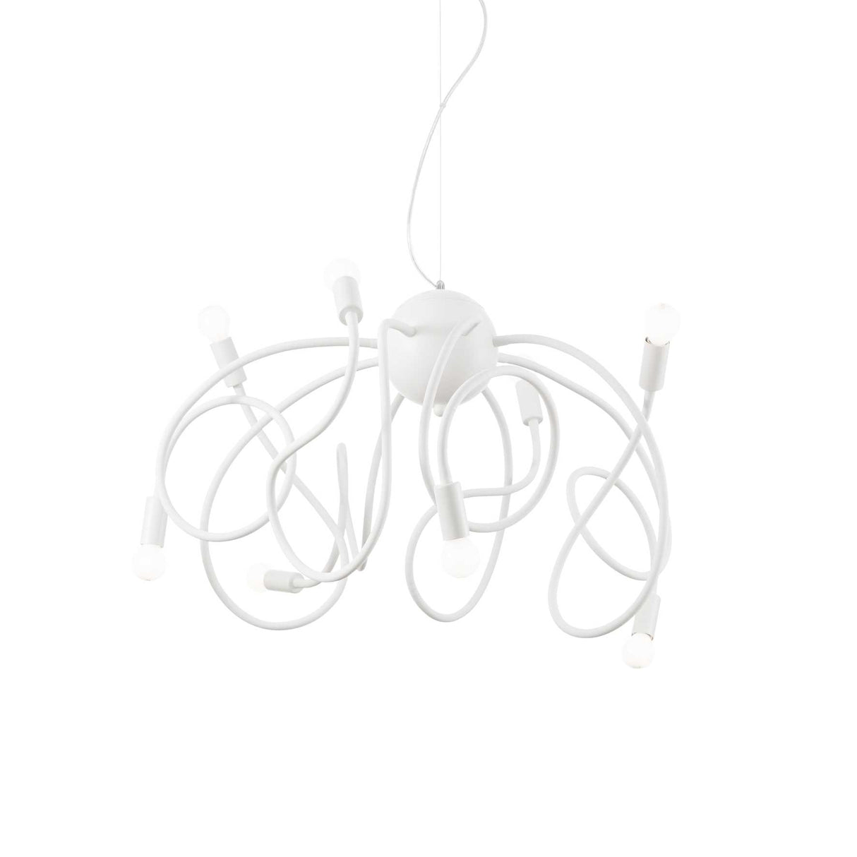 Modern Multiflex 8-Light Pendant in White