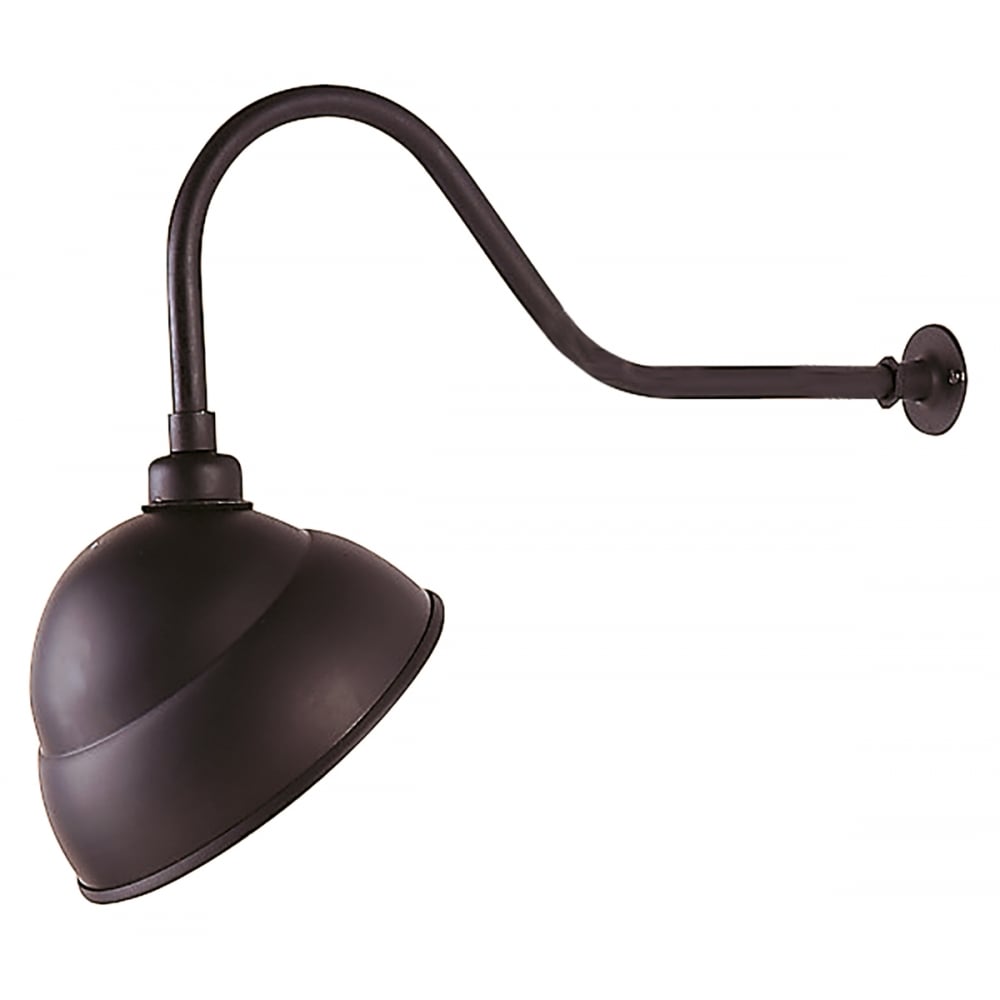Classic Black Swan Neck Outdoor Sign Light Fixture