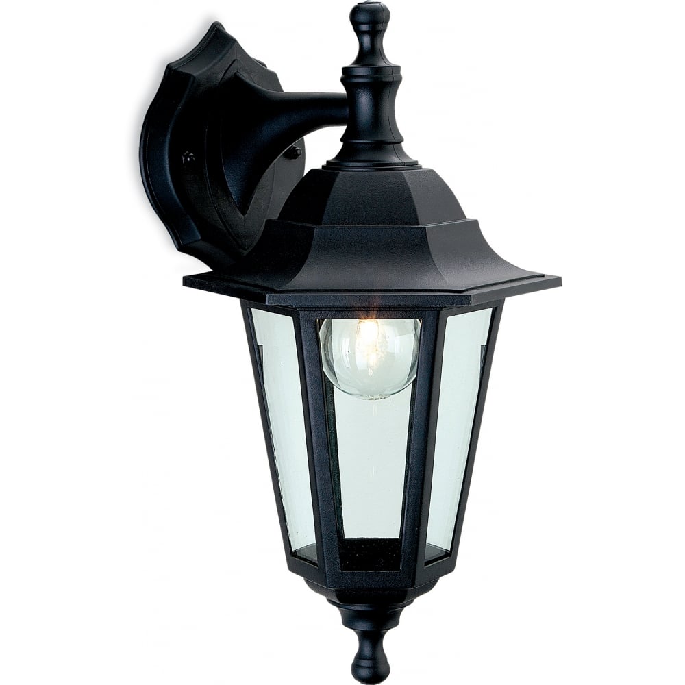 Elegant Vintage Black Coach Lantern for Outdoor Use