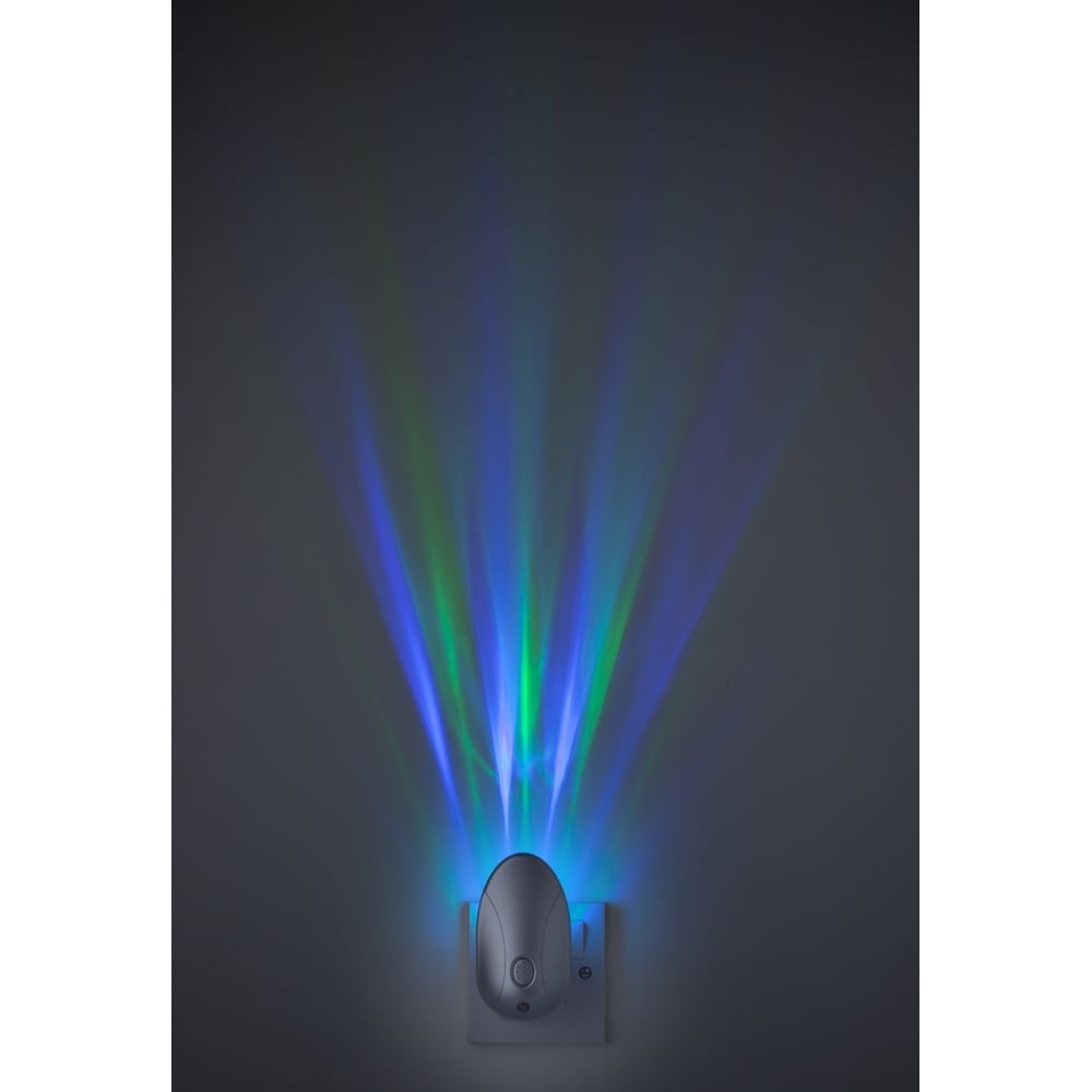 Children's Bedroom Enchanted RGB LED Night Light in Silver Finish