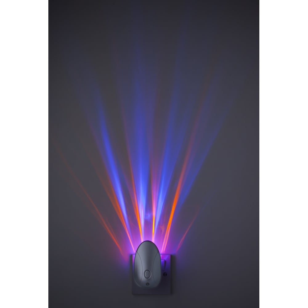 Children's Bedroom Enchanted RGB LED Night Light in Silver Finish