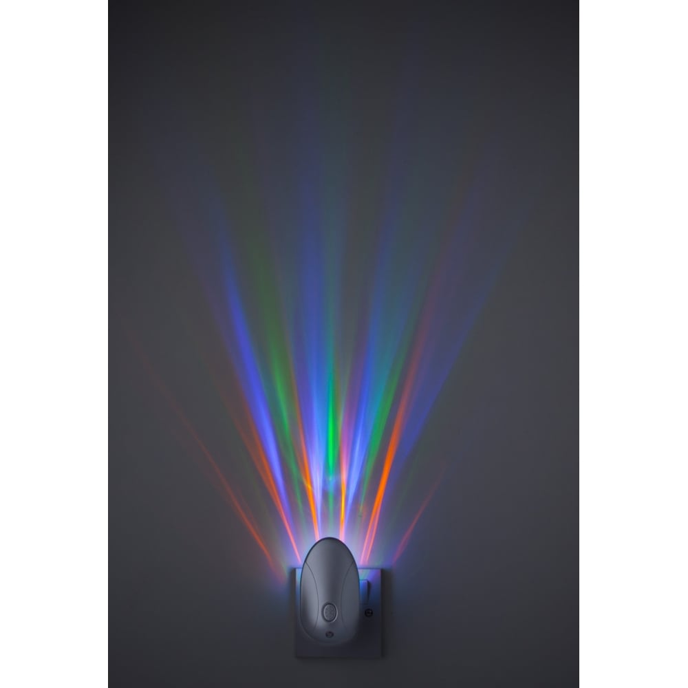Children's Bedroom Enchanted RGB LED Night Light in Silver Finish