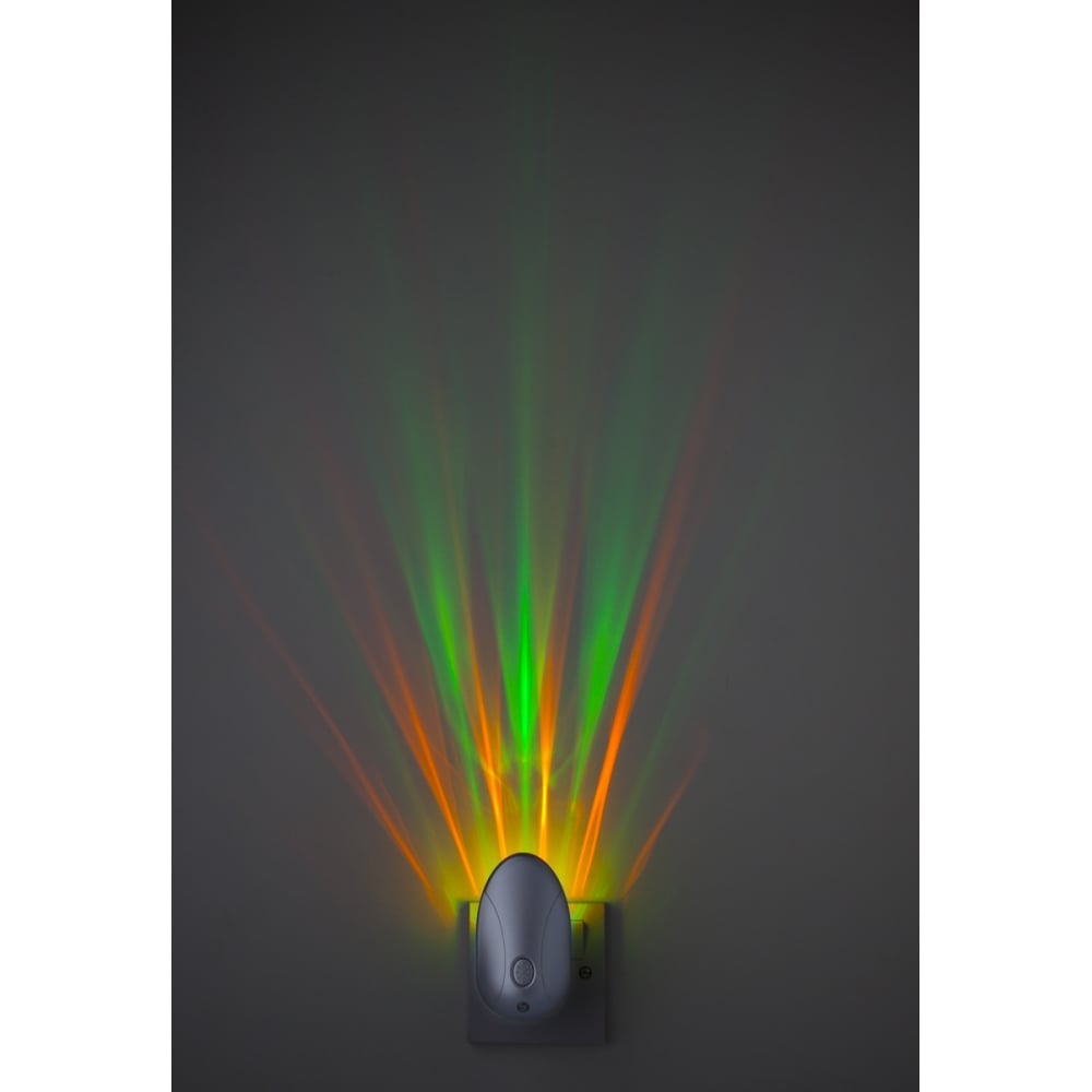 Children's Bedroom Enchanted RGB LED Night Light in Silver Finish