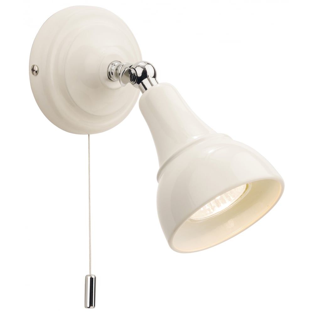 Elegant Country Style Cream Wall Light with Pull Switch
