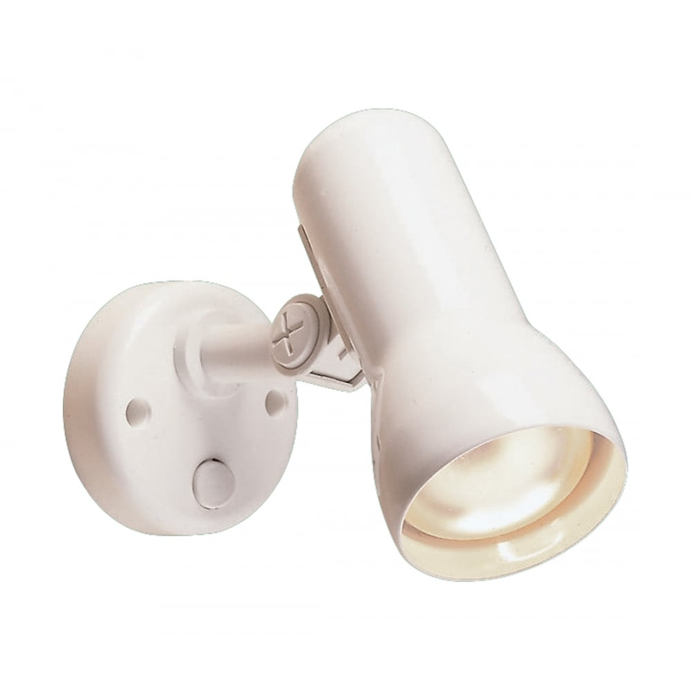 Sleek White Adjustable Spotlight with Built-in Switch