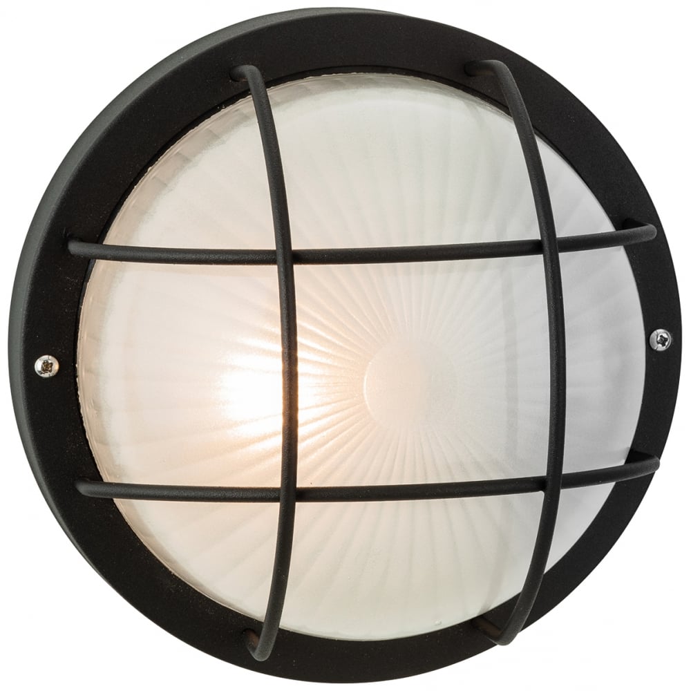 Marina Retro Black Exterior Cage Wall Lantern