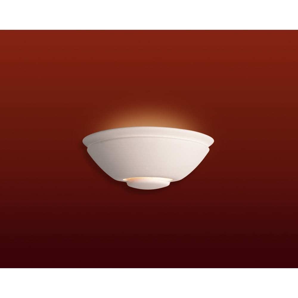 Elegant Art Deco Ceramic Wall Sconce in Matte White Finish