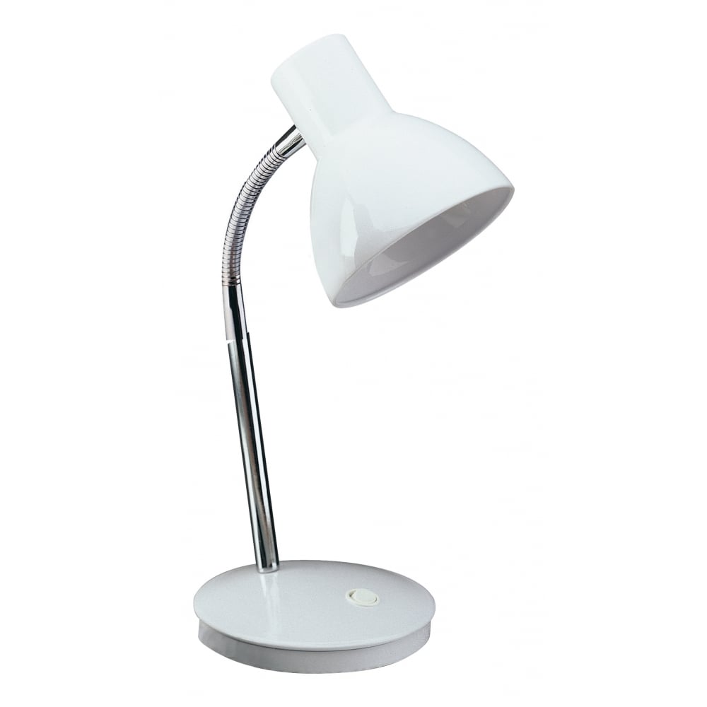 Minimalist Harvard White Desk Lamp for Study or Workspace