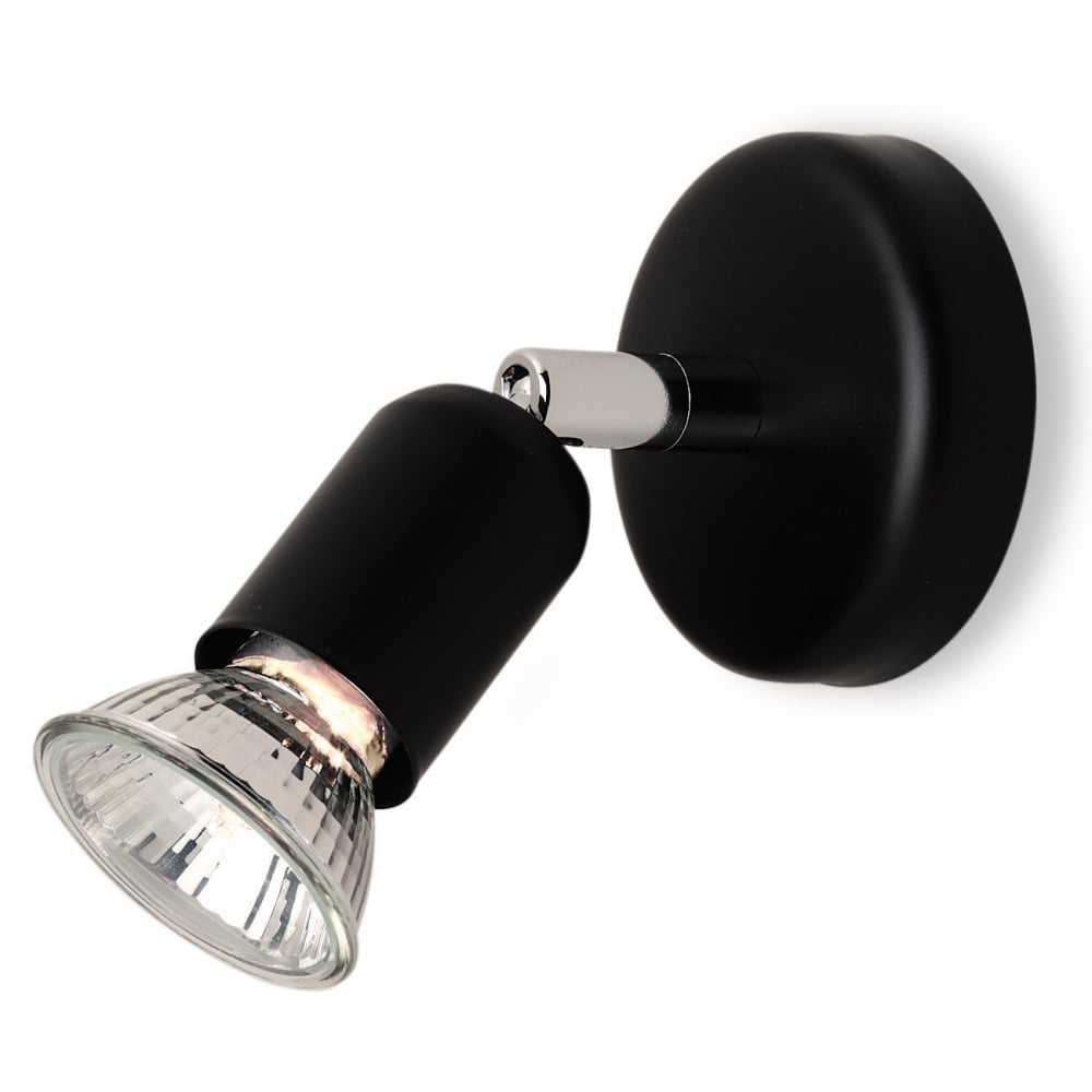 Modern Black Adjustable Ceiling Spotlight - Pivotal Collection