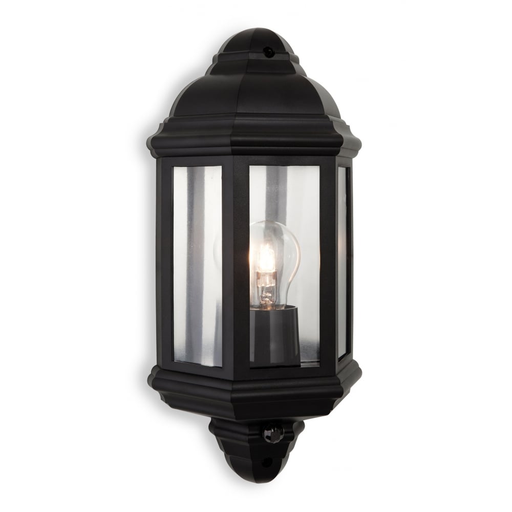 Elegant Black Outdoor Wall Lantern Light