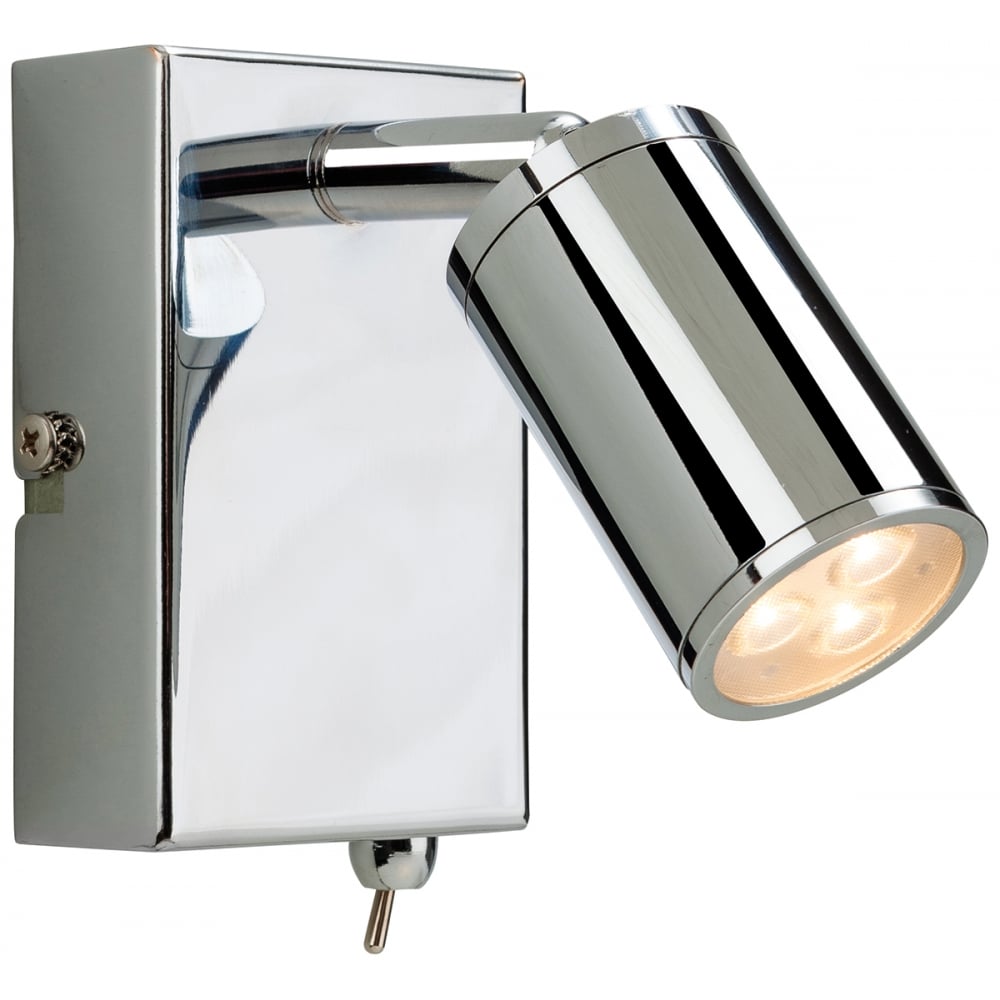 Sleek Chromed LED Cylinder Wall Spotlight with Versatile Finishes