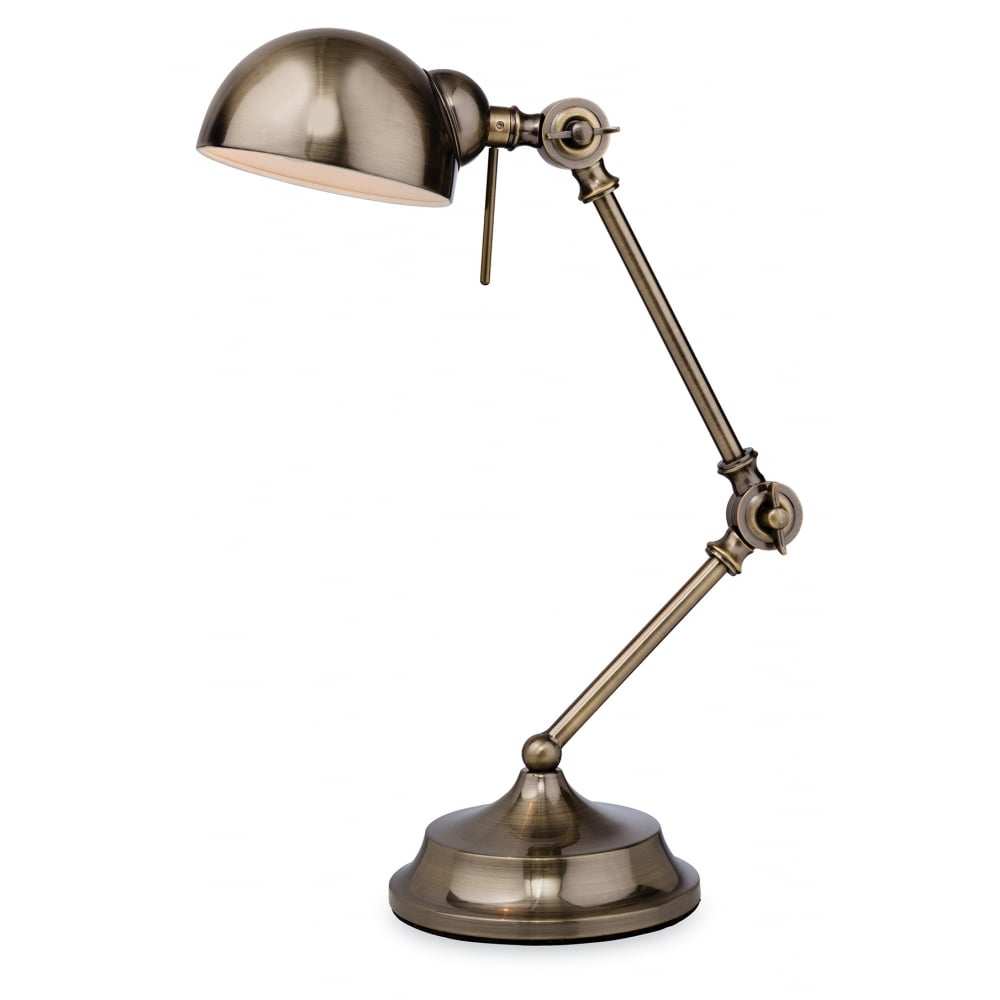 Vintage Industrial Adjustable Antique Brass Table Lamp