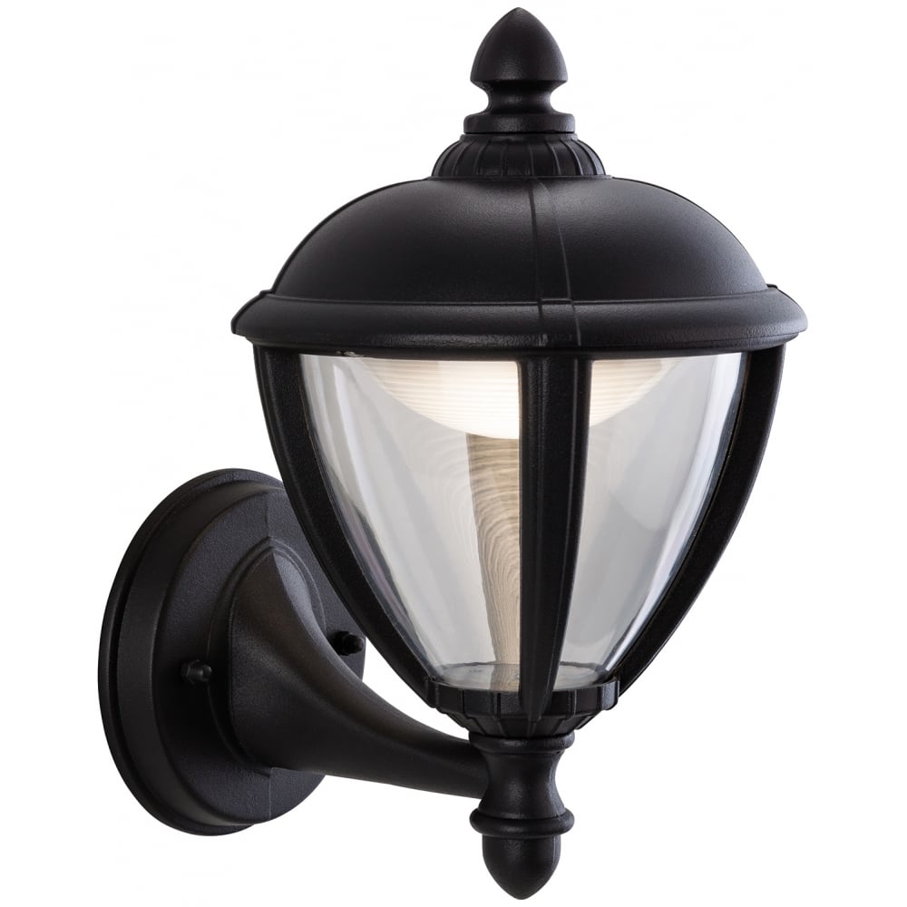 Elegant Black LED Outdoor Wall Lantern