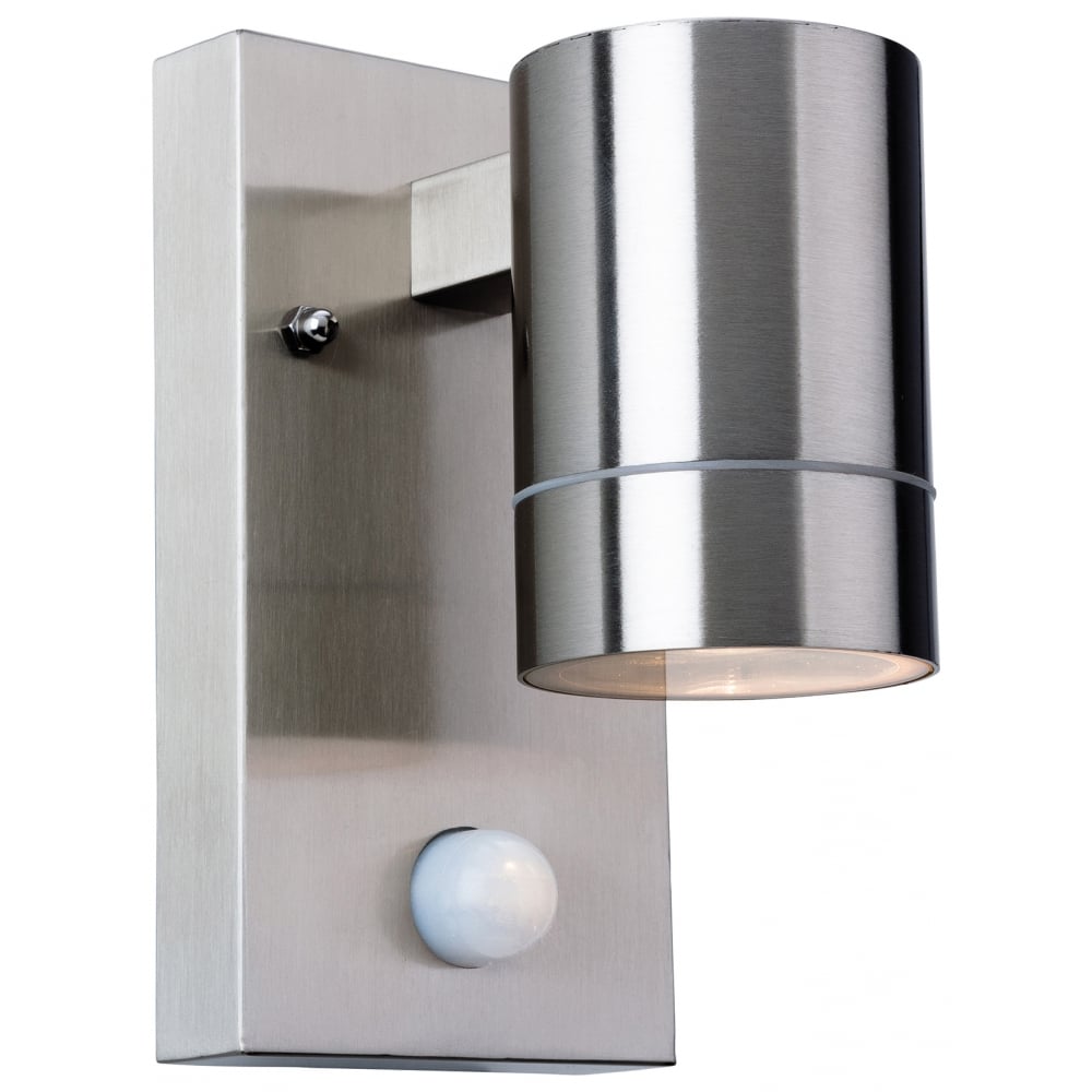 Contemporary Stainless Steel Bathroom Cylinder Sensor Wall Light