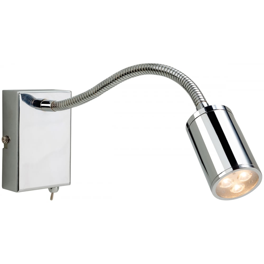 Sleek Chrome Adjustable LED Wall Spotlight