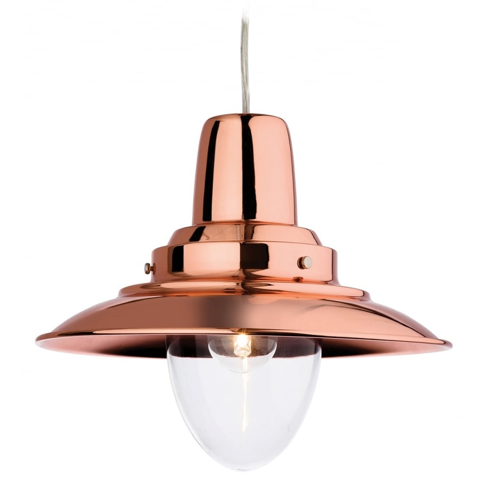 Elegant Nautical Copper Fisherman Pendant Ceiling Light