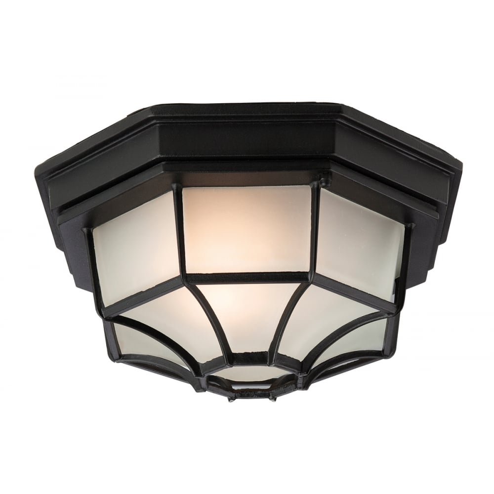 Elegant Black Outdoor Flush Mount Ceiling Light