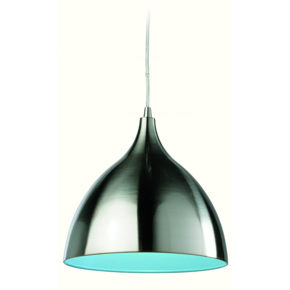 Contemporary Bistro Blue Interior Steel Pendant Light Fixture