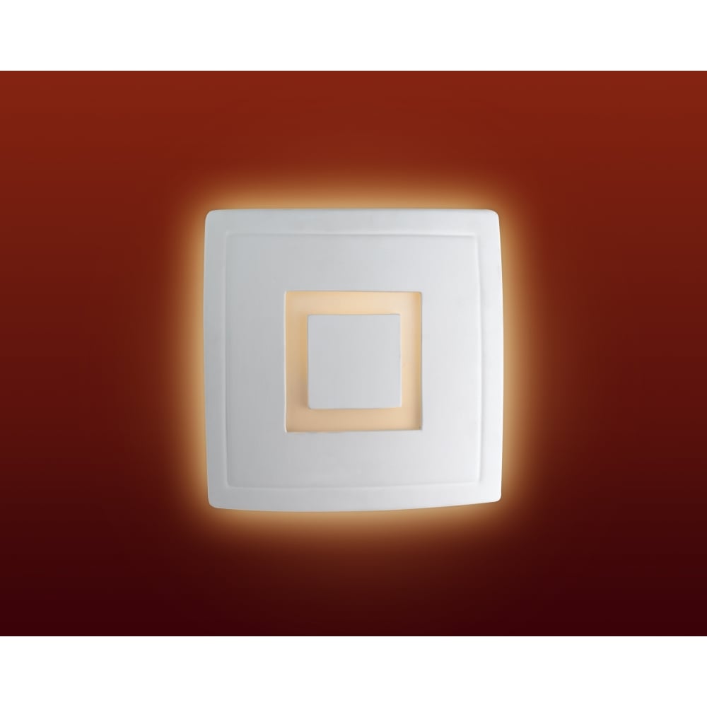 Ecliptic Art Deco Zen Matte White Ceramic Wall Light