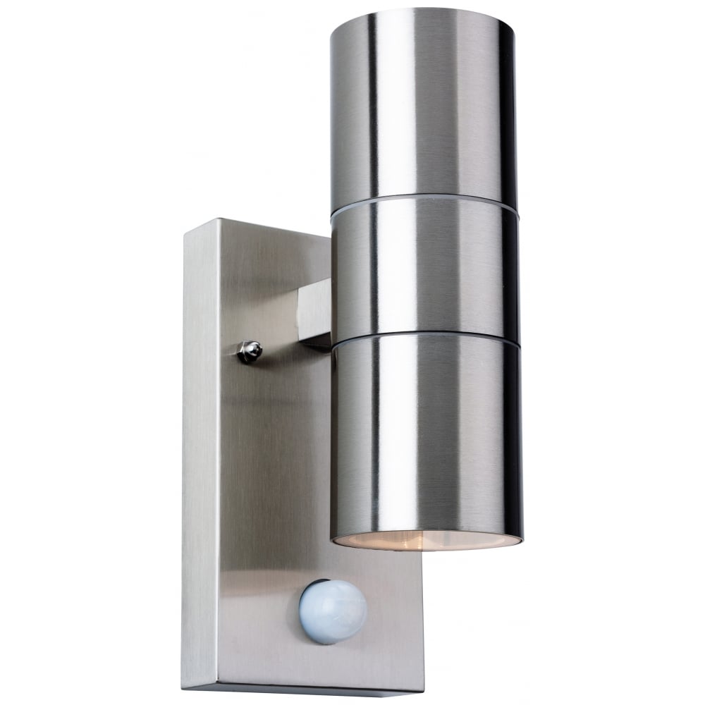 Sleek Stainless Steel Bathroom Motion Sensor Wall Light Fixture