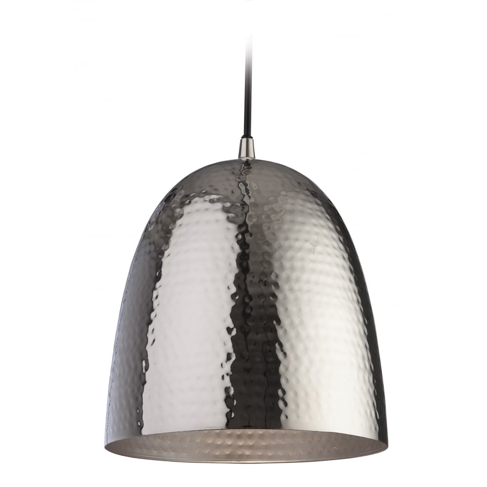 Elegant Nickel Pendant Light with Retro Dome Design
