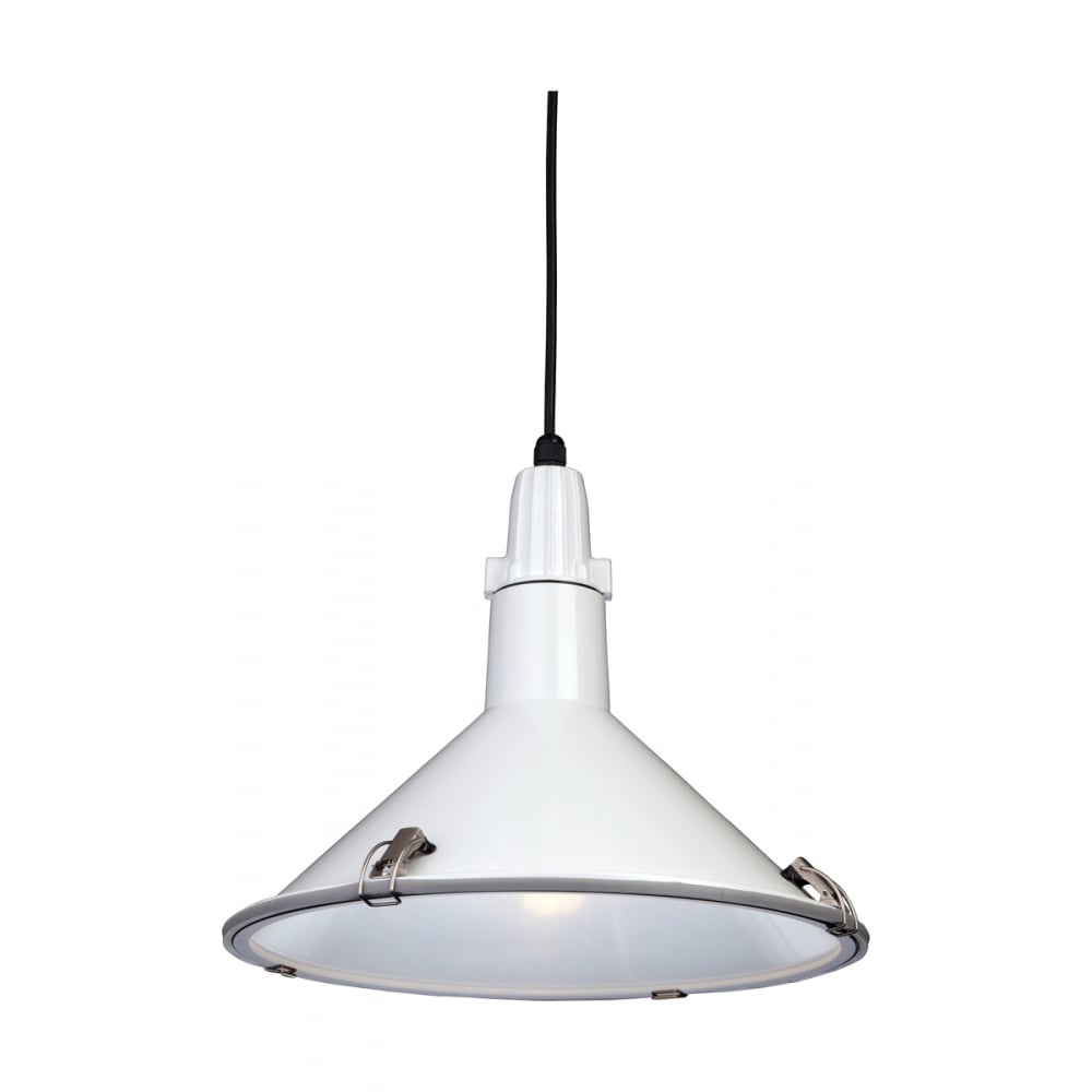 Contemporary Scandinavian White Outdoor Pendant Light Fixture