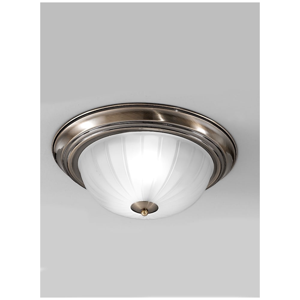 Elegant Bronze Circular Flush Ceiling Light - 355mm Design