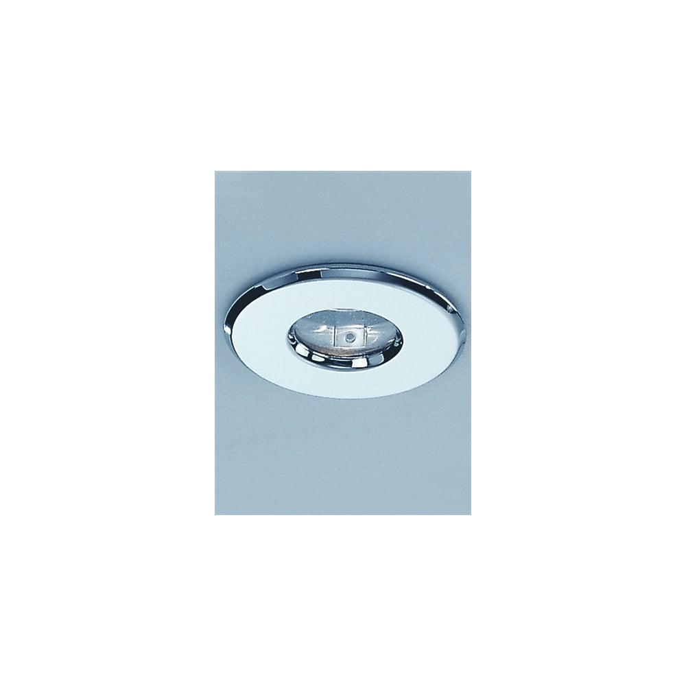 Sleek Chrome Round Bathroom Ceiling Downlight with 1 Light