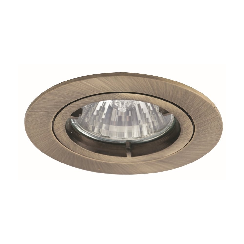 Twistlock GU10 Antique Brass Ceiling Spotlight - Ansell