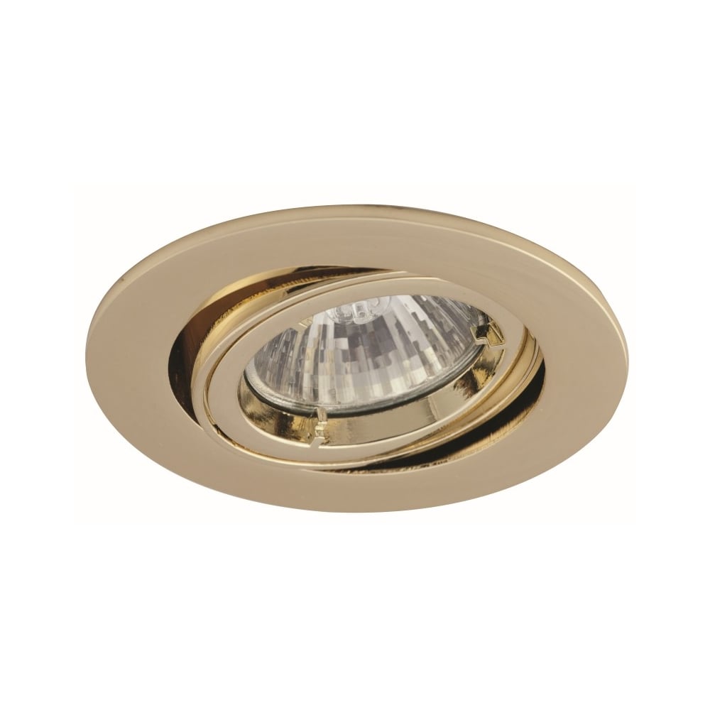 Ansell Brass Twistlock Gimbal GU10/MR16 Downlight