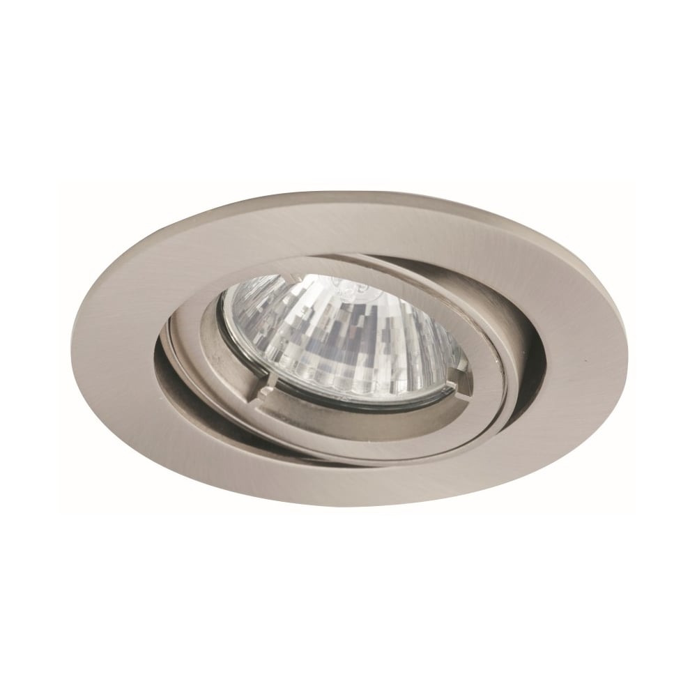Ansell Satin Chrome Twistlock Gimbal GU10/MR16 Downlight - Brushed Finish