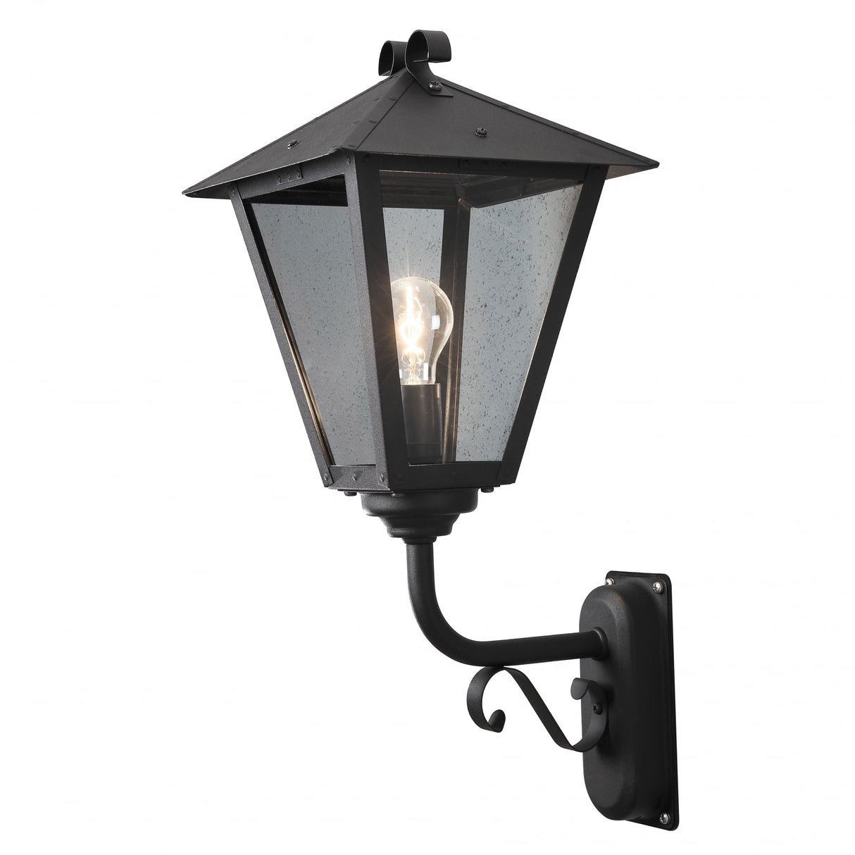 Vintage Black Outdoor Wall Lantern by Konstsmide