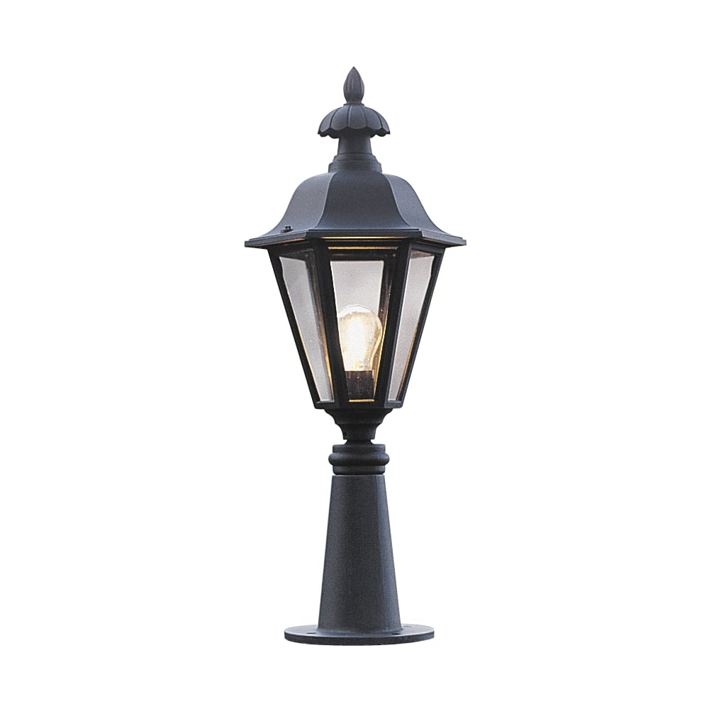 Elegant Matt Black Pallas Lantern Head by Konstsmide