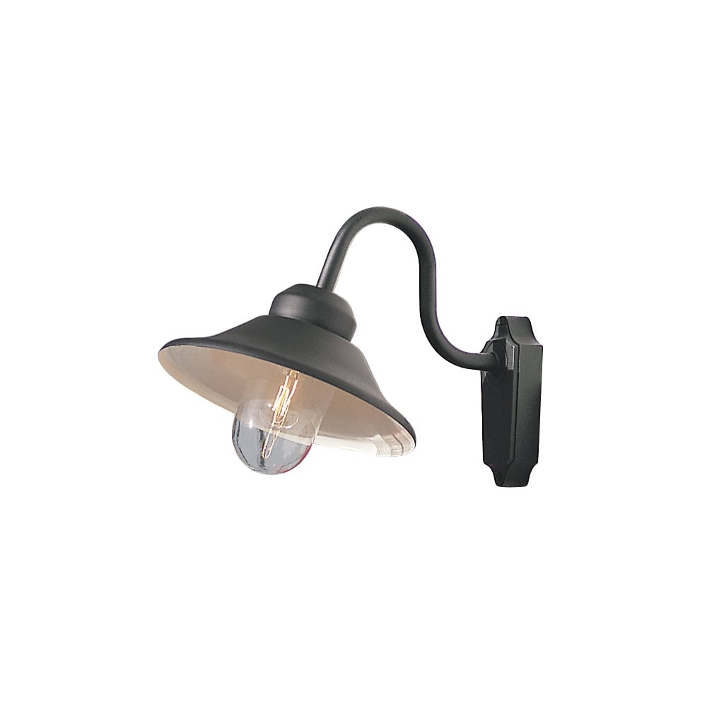 Sleek Vega Matt Black Exterior Wall Light by Konstsmide