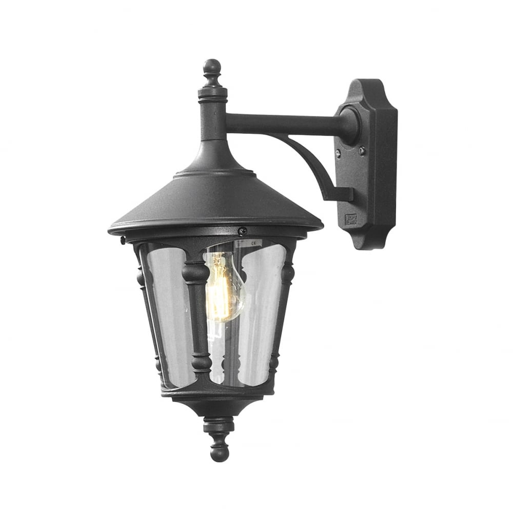 Sleek Virgo Matte Black Outdoor Wall Lantern