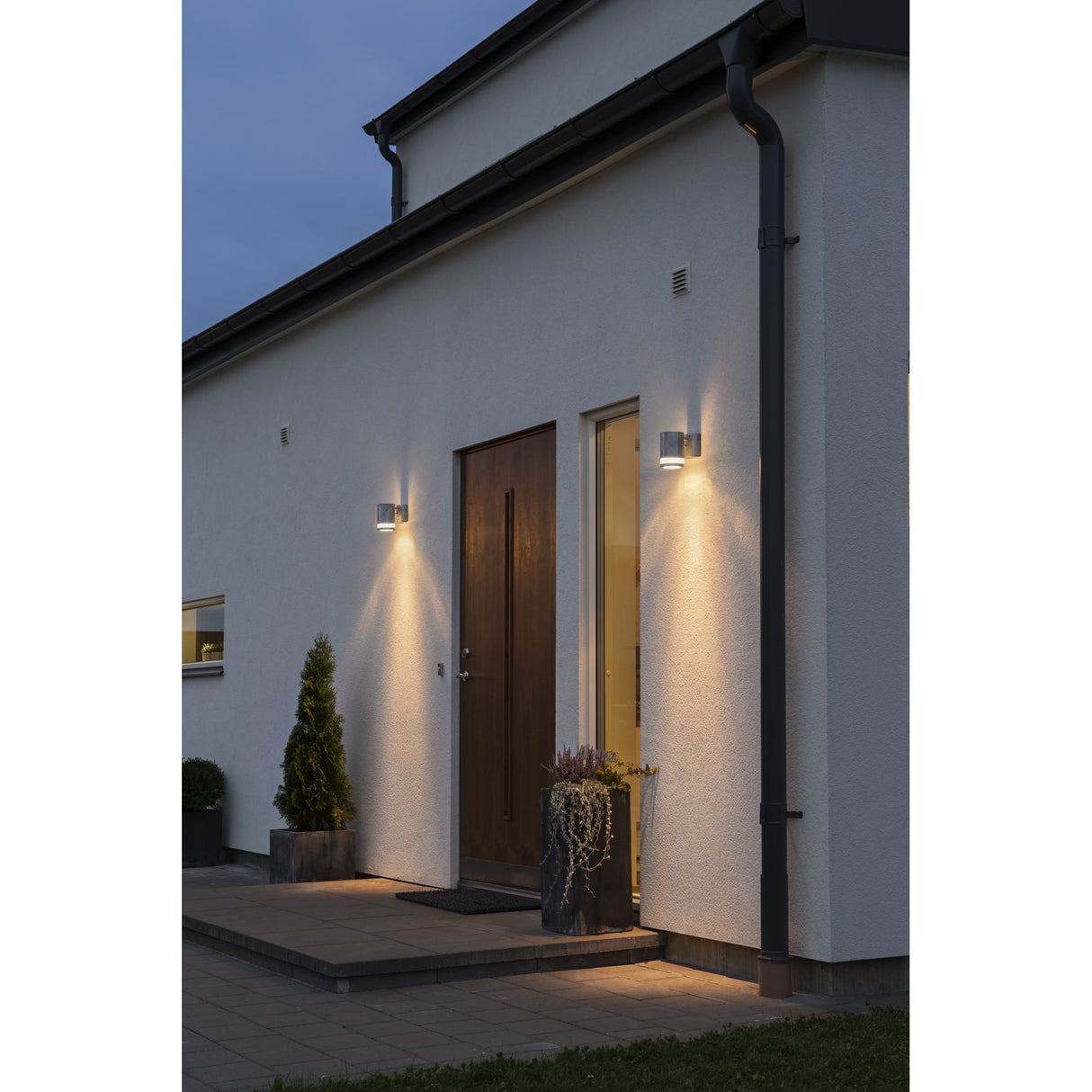 Modena Galvanised Outdoor Wall Light Fixture