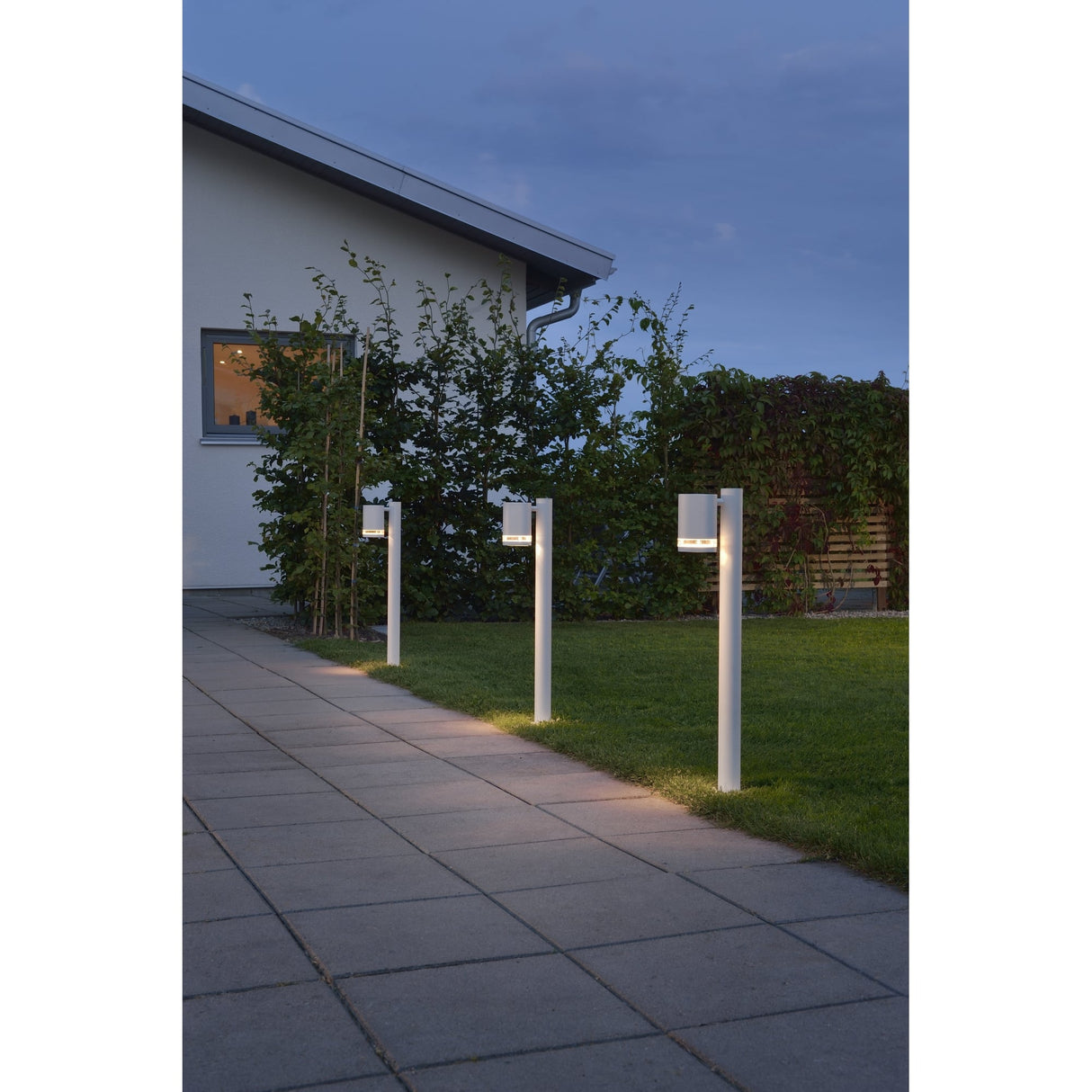 Konstsmide Modena White Short Post Outdoor Light