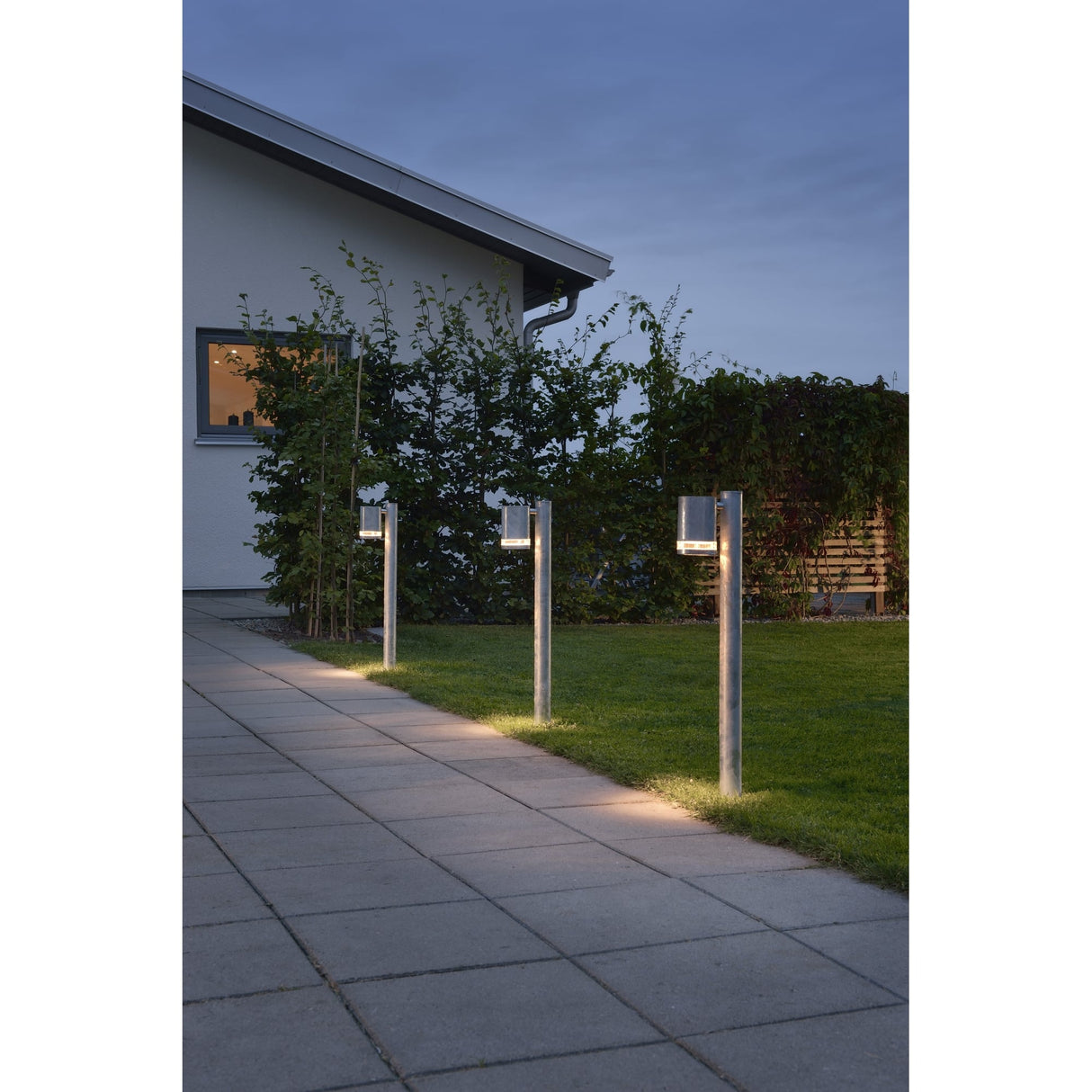 Konstsmide Modern Galvanized Post Light - Modena Series