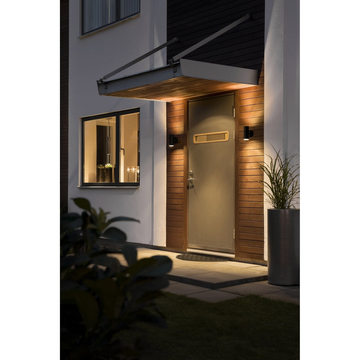 Sleek Black Modena Dual Beam Wall Light