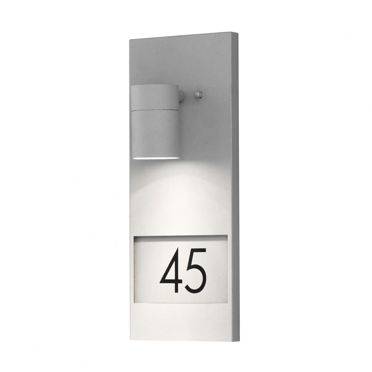 Modena Grey Illuminated House Number Wall Light by Konstsmide