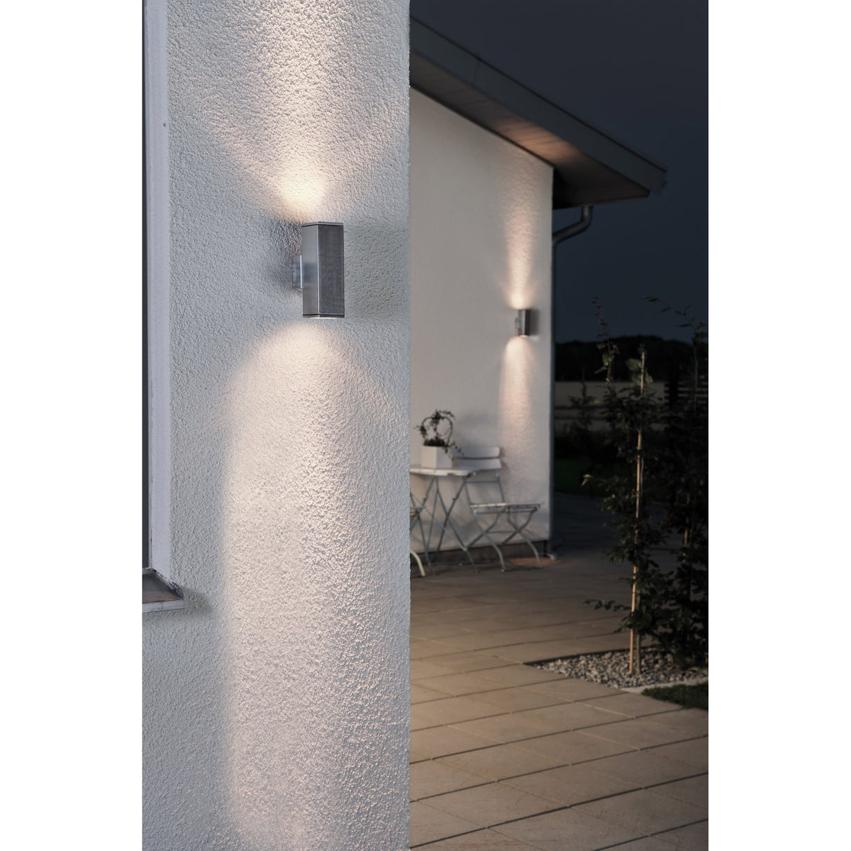 Konstsmide Monza Dual Square Aluminium Wall Luminaire