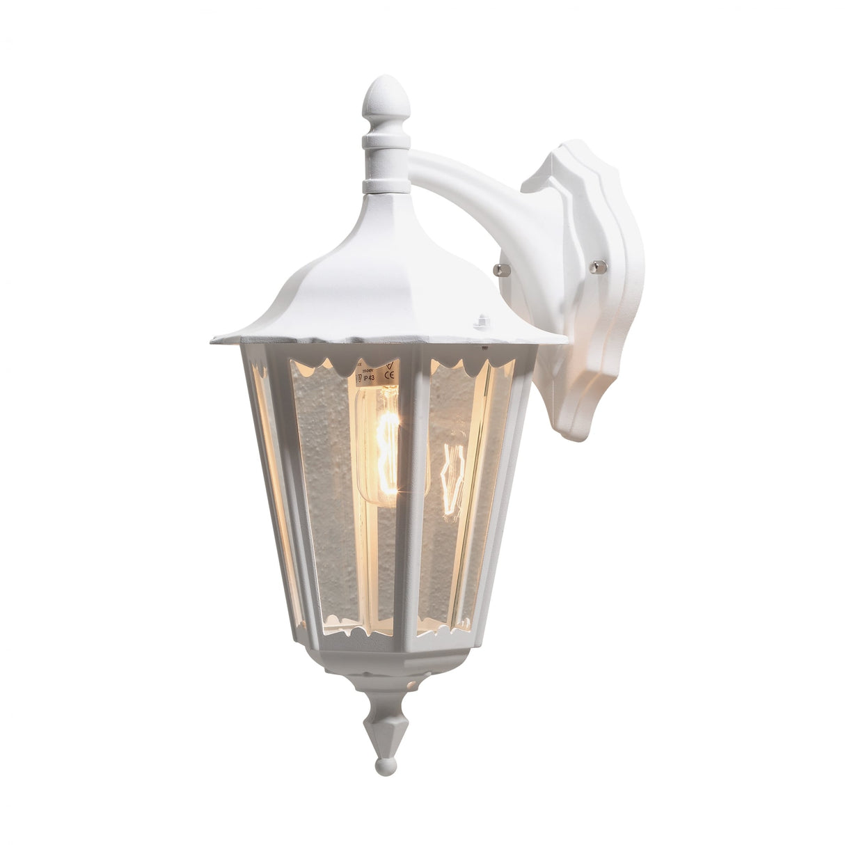 Firenze Matte White Downward Outdoor Lantern