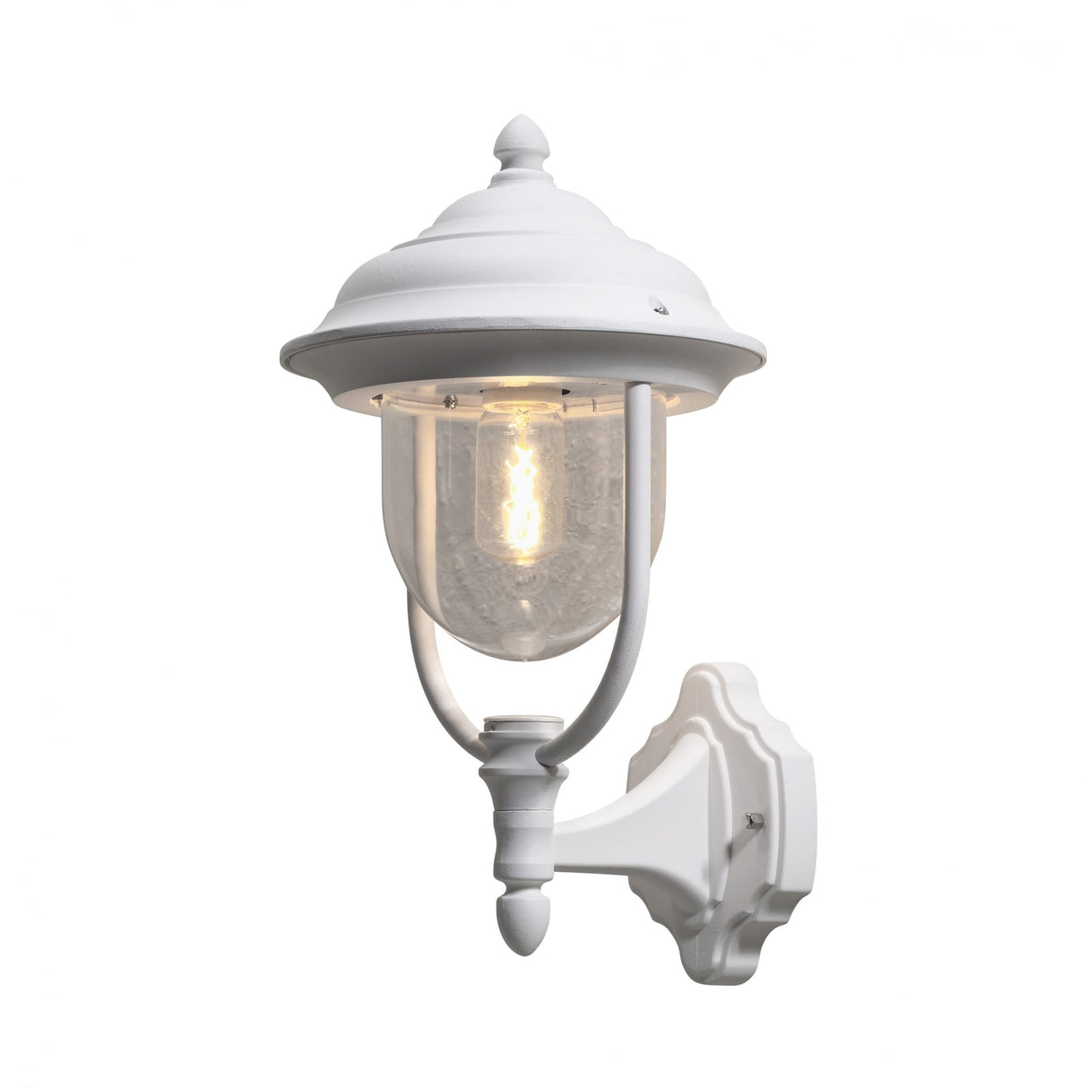 Parma Outdoor Wall Lantern in Matte White Finish
